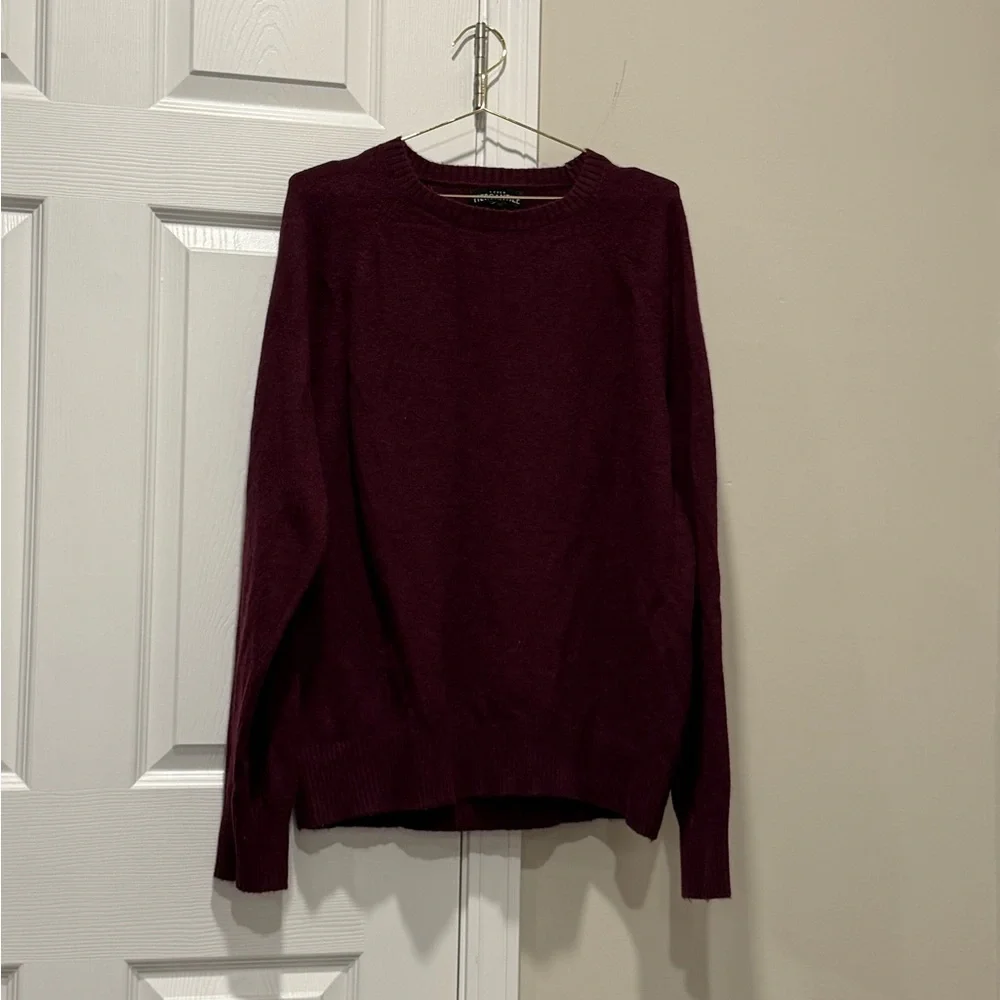 J. Crew Mercantile burgundy Wool Blend Men's Crewneck Sweater XL